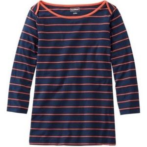 Bundle for $5!! - LL Bean Soft Stretch Supima Boatneck 3/4 Sleeve Stripe Small